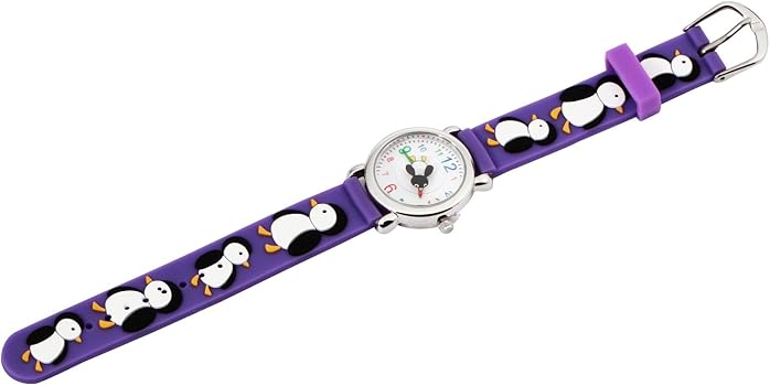 Kids Purple Penguin Watch (adjustable 3 - 8 years)