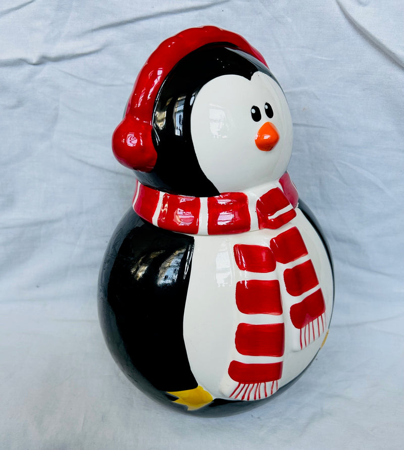 Ceramic Penguin Cookie Jar (12 Tall)