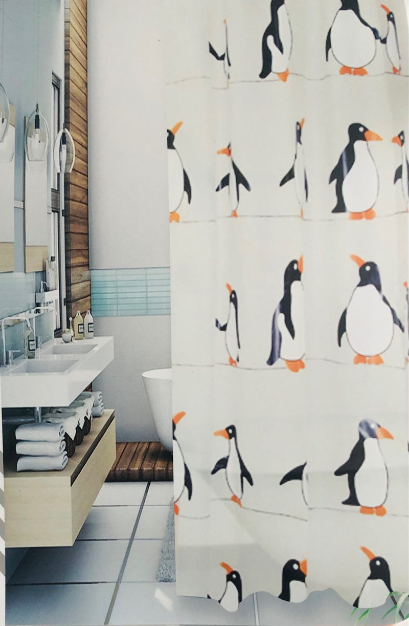 Penguin Shower Curtain (100% PEVA - 70" x 70")