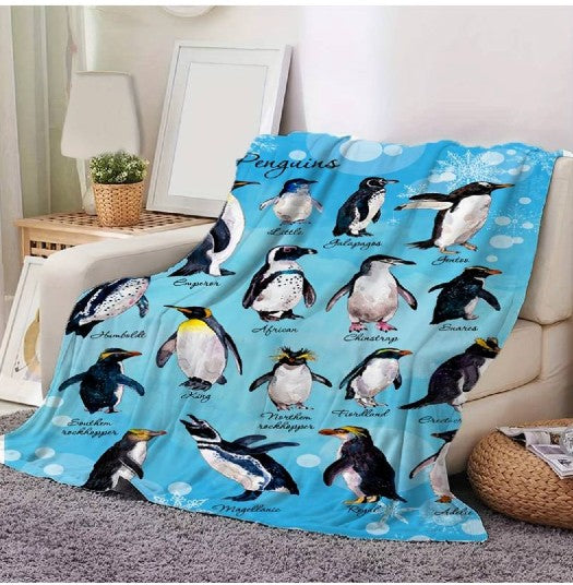 Penguins Of The World - Lap Blanket / Throw (60" x 40")