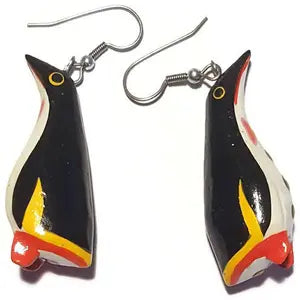 Penguin Bow Tie Earrings (1 1/2" Tall)