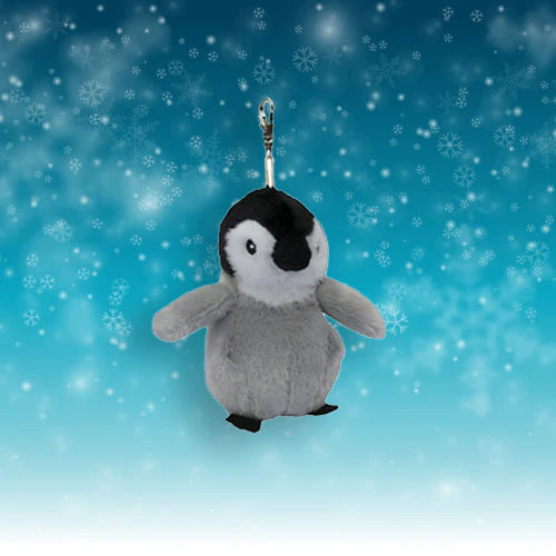 baby penguin in the kid backpack Baby Penguin Backpack Buddy / Key Chain (3" Tall)