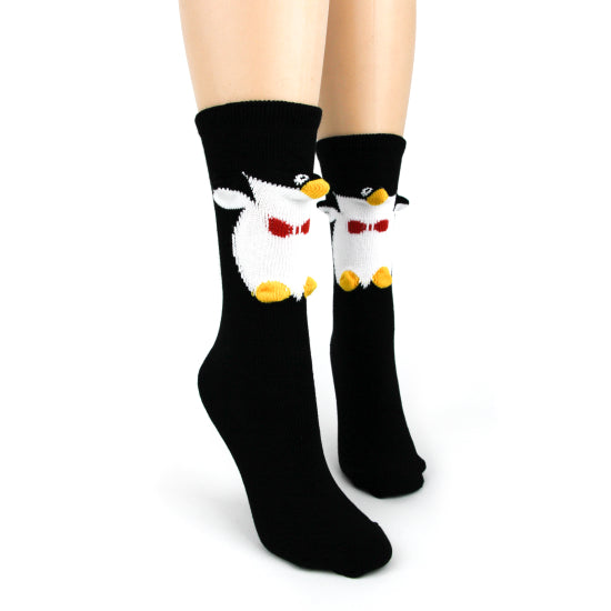 Happy Penguin 3-D Socks (Women&