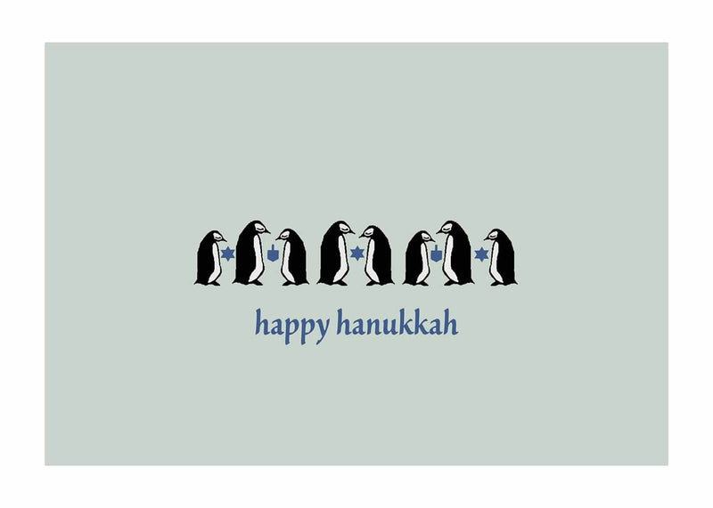 The 8 Penguins Of Happy Hanukkah Card (5" x 7")