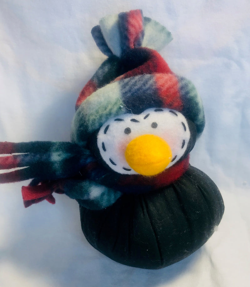 Hand Crafted Penguin Bean Bag Holiday Plush (4" Tall)