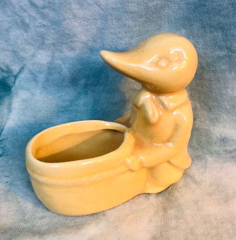 Ceramic Penguin Holding A Mini Basket ( 3" Tall)