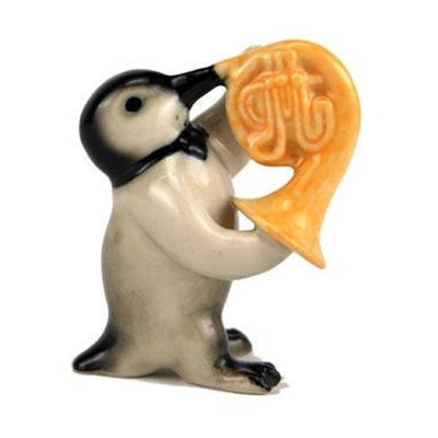 Penguin Figurine French Horn Player
