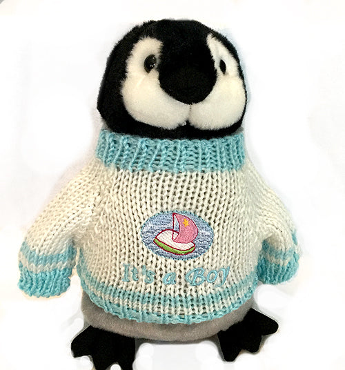 It's A Boy Penguin Plush (10