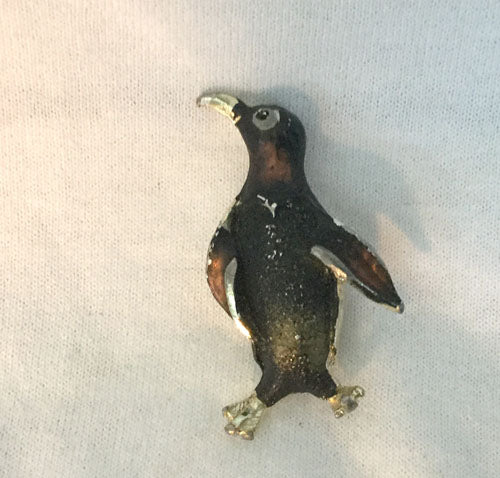 All-Black Penguin Brooch (2" Tall)