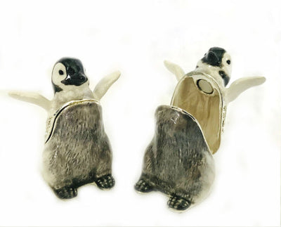 Penguin Chick Enamel and Rhinestone Box Gift Hinged