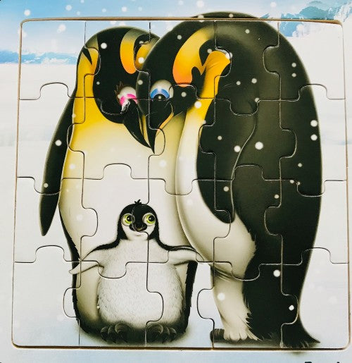 Penguin Family Kids 20 Piece Jigsaw Puzzle (8" x 8")