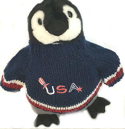 USA Patriotic Penguin Plush Stuffed Animal Toy Gift 4th Of July Memorial Day