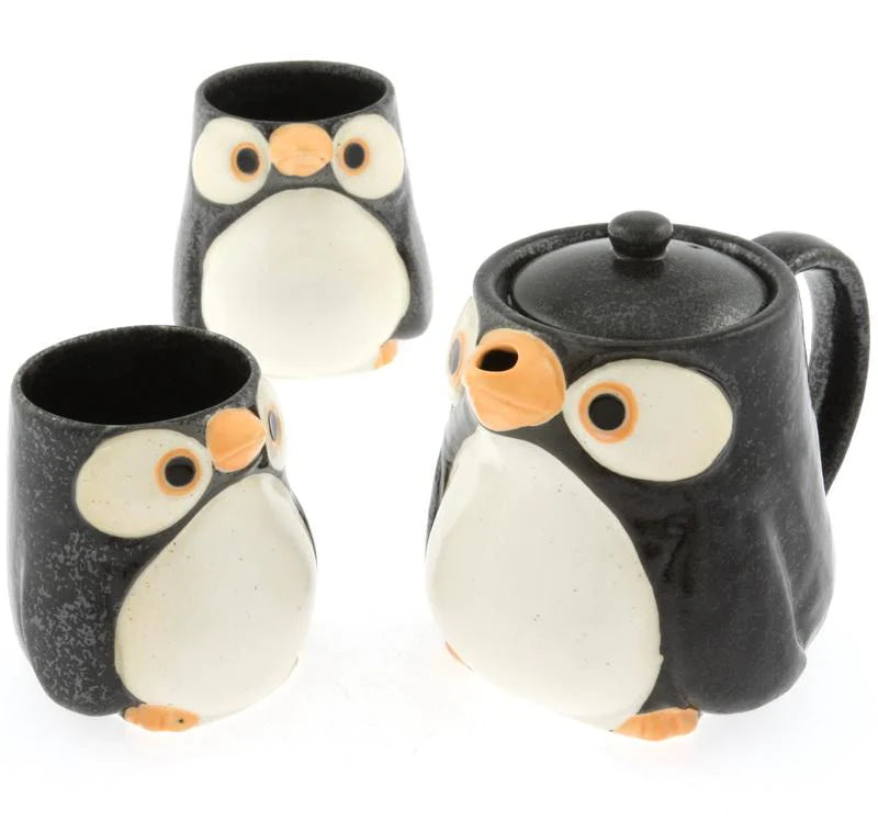 Kotobuki 3 Piece Japanese Penguin Tea Set