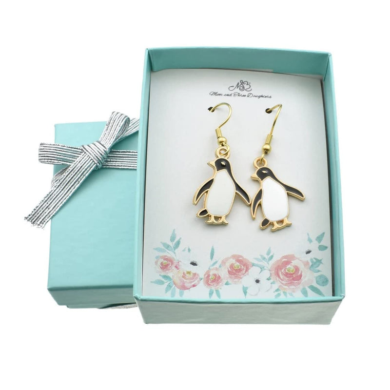 Adelie Penguin Dangle Earrings ( 1/2" Tall)