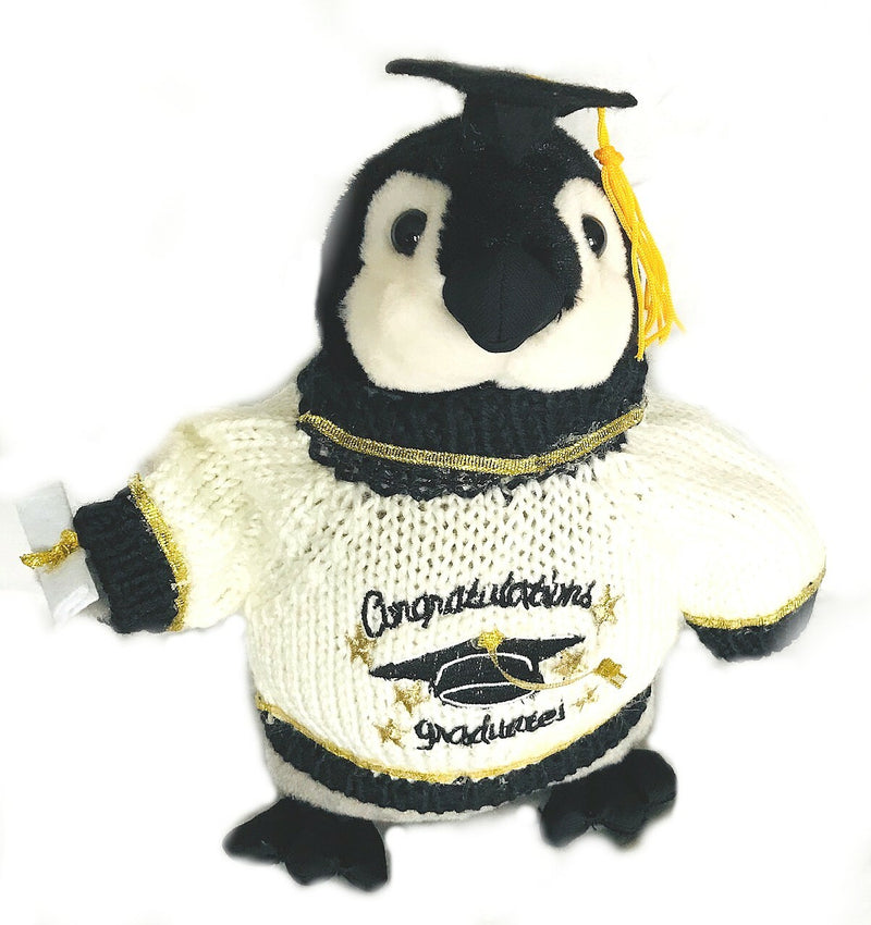 Penguin Graduate Congratulations with Diploma Plush (10" Tall)