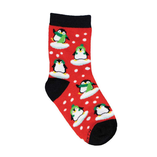 Winter Penguins Kids Socks (Child 2-4 years and Kids 4-7)