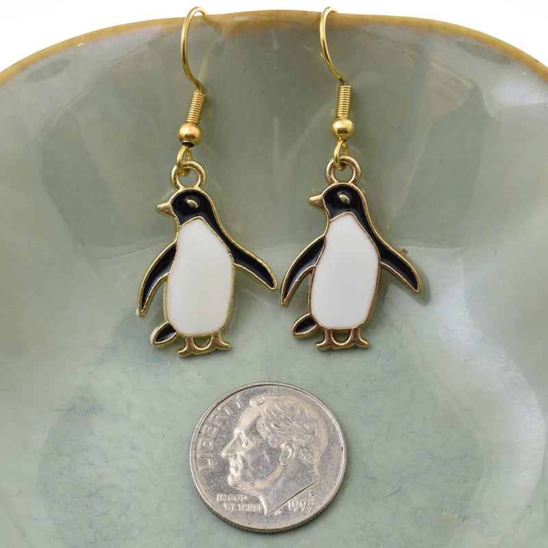 Adelie Penguin Dangle Earrings ( 1/2" Tall)