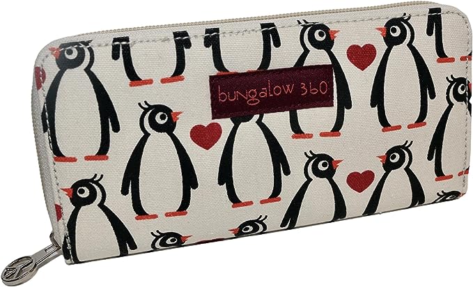 Penguin Zip-Around Multi-Pocket Wallet (8" x 3" x 2")