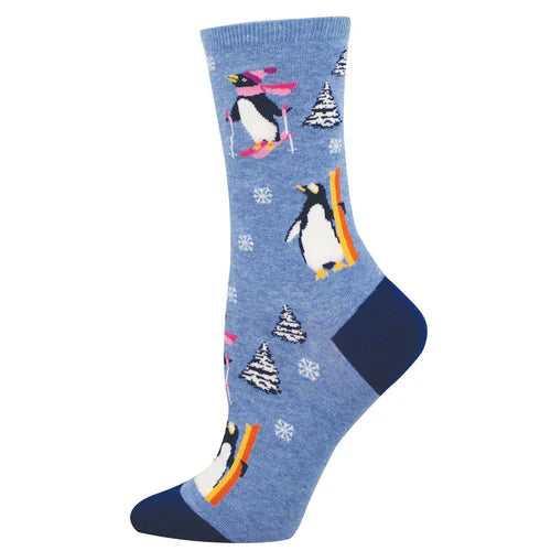 Skiing Penguins Socks (Women&