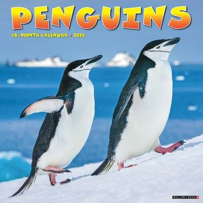 2024 Penguin Wall Calendar (Opens to 12