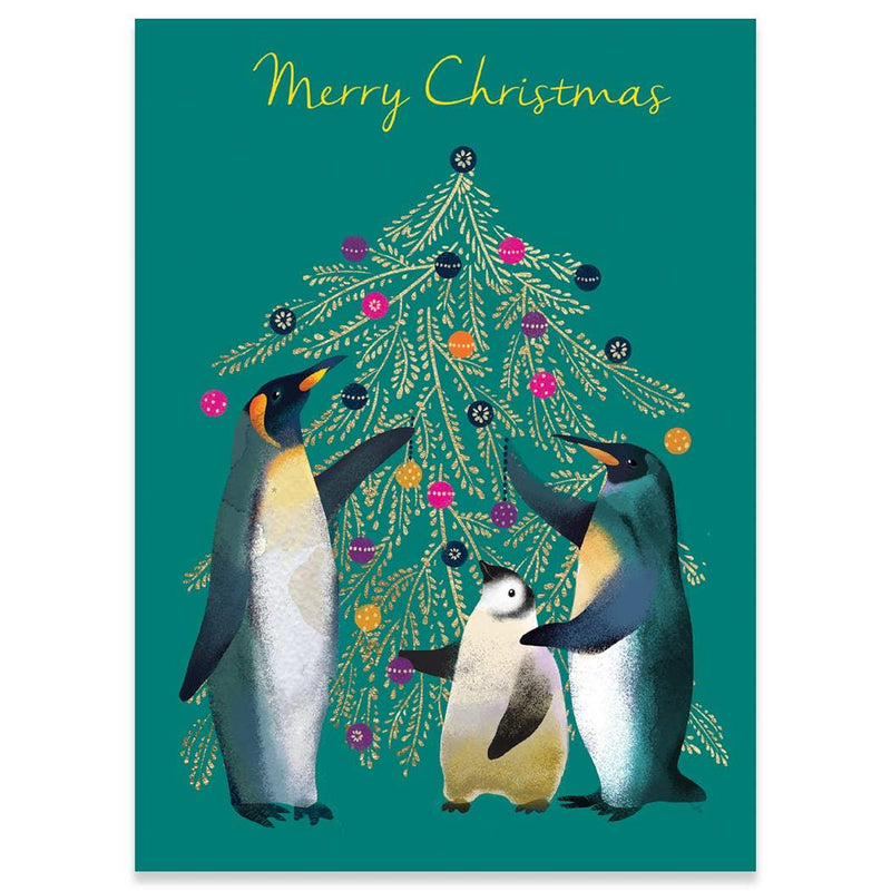 Penguin Family Christmas Card (4.5" x 6.25")