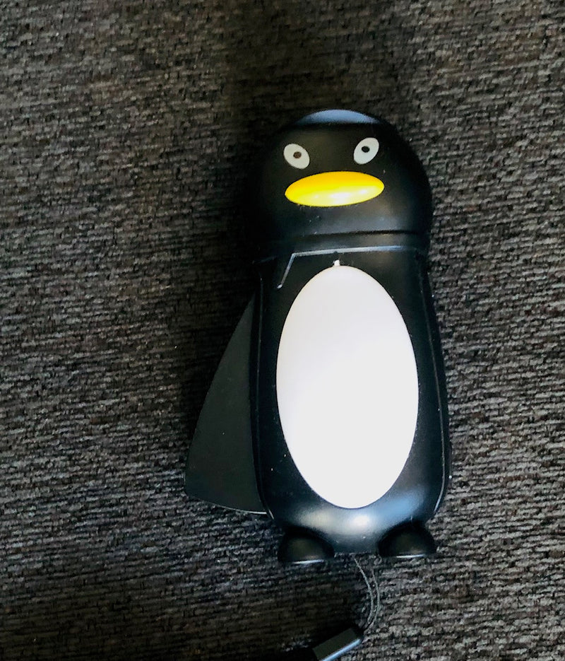 Penguin Dynamo Pump Flashlight (4" tall)