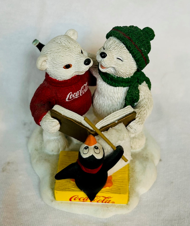 Coca-cola Brand Polar Bears Cubs and Penguin Singing in the Season w Special Friends 1998