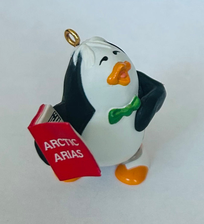 Opera Singing Penguin Ornament (2" Tall)