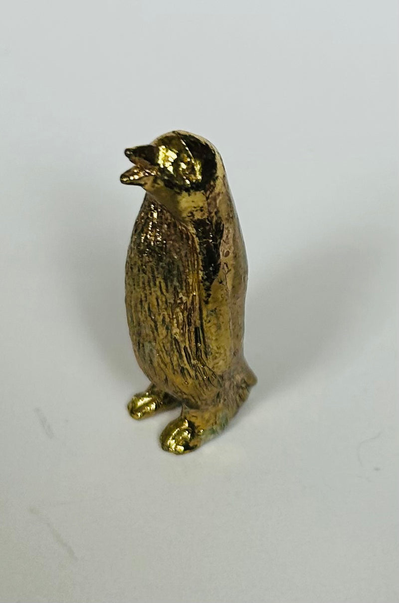 Gold Painter Pewter Penguin Figurine (1 1/2" Tall)