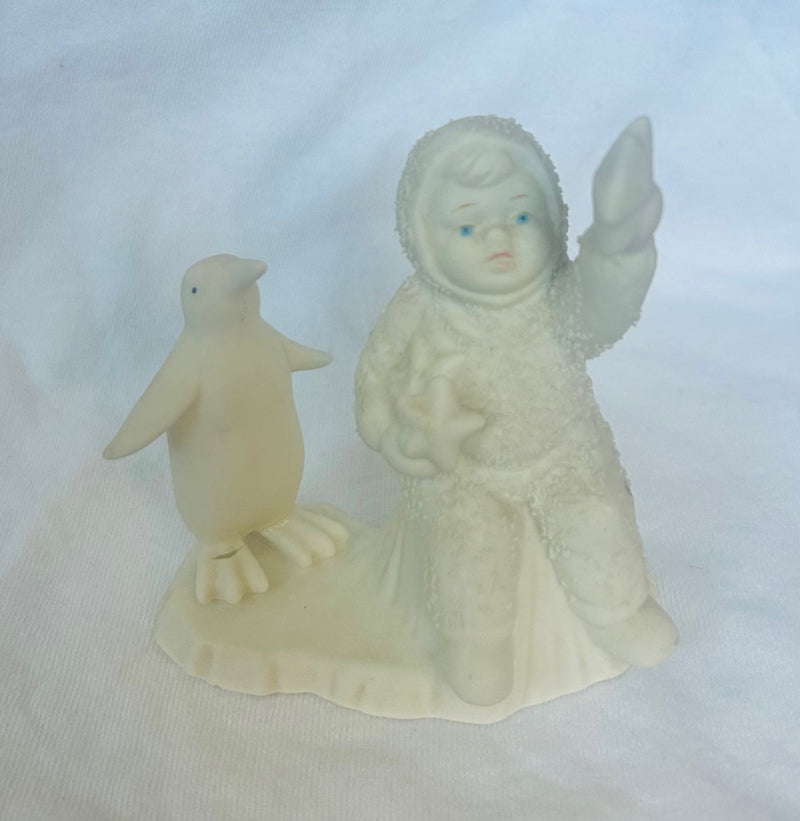 Dept. 56 - Penguin and Snow Baby Angel Figurine (3" Tall)