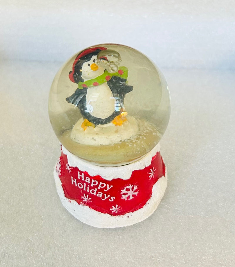 Penguin Happy Holidays Snow Globe (2 1/2" Tall)