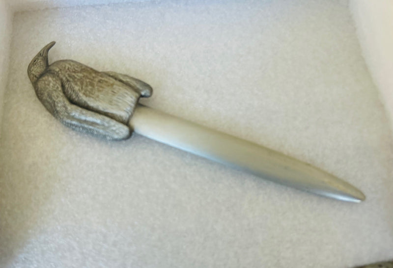 Pewter Penguin Letter Opener (5" long)