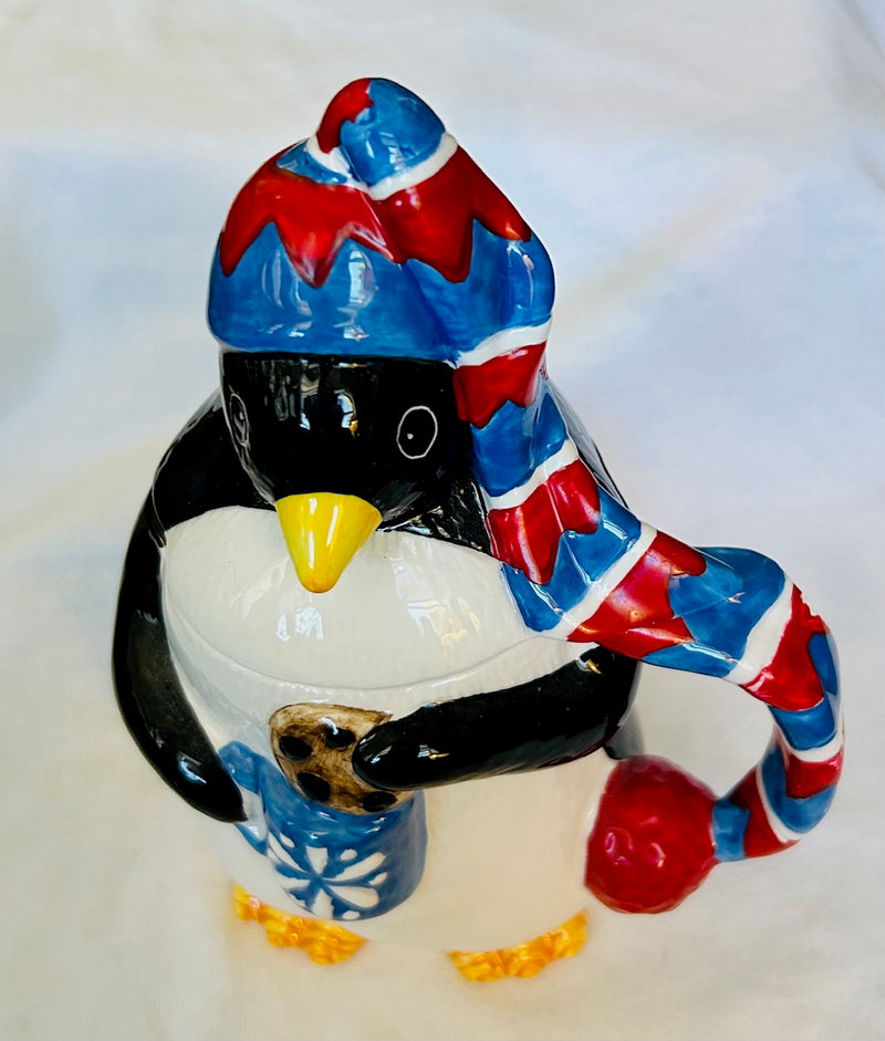 Ceramaic Penguin Treat / Cookie Holder (6" Tall)