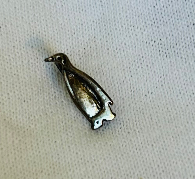Mini Silver Penguin Charm / Pendant (1/2" Tall)