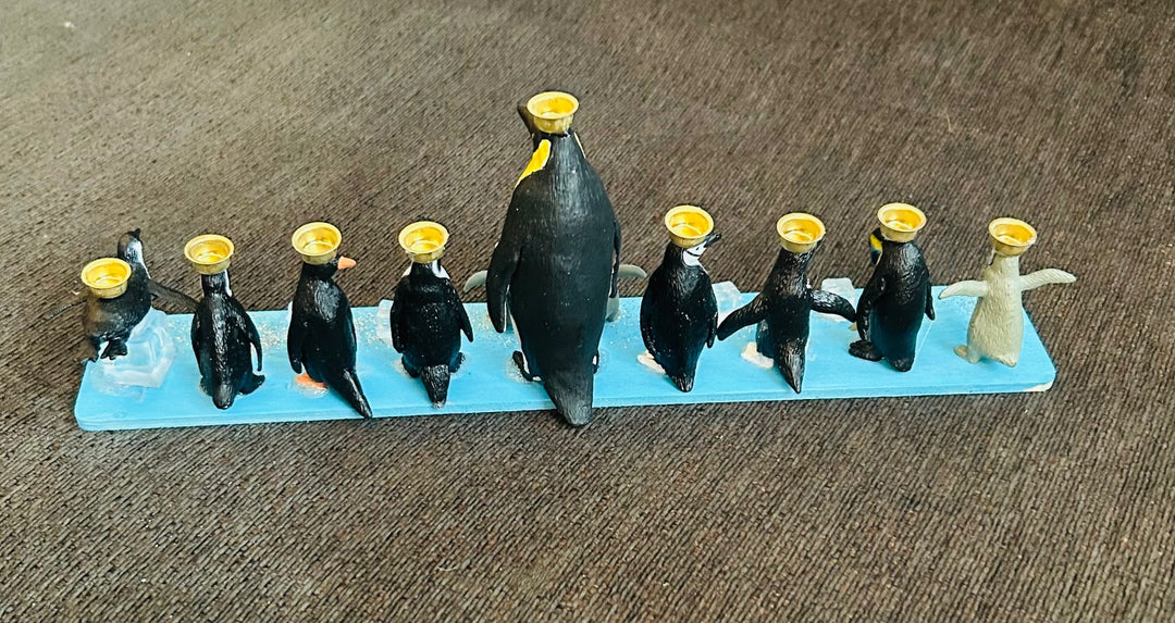 Penguin Hanukkah Menorah (12
