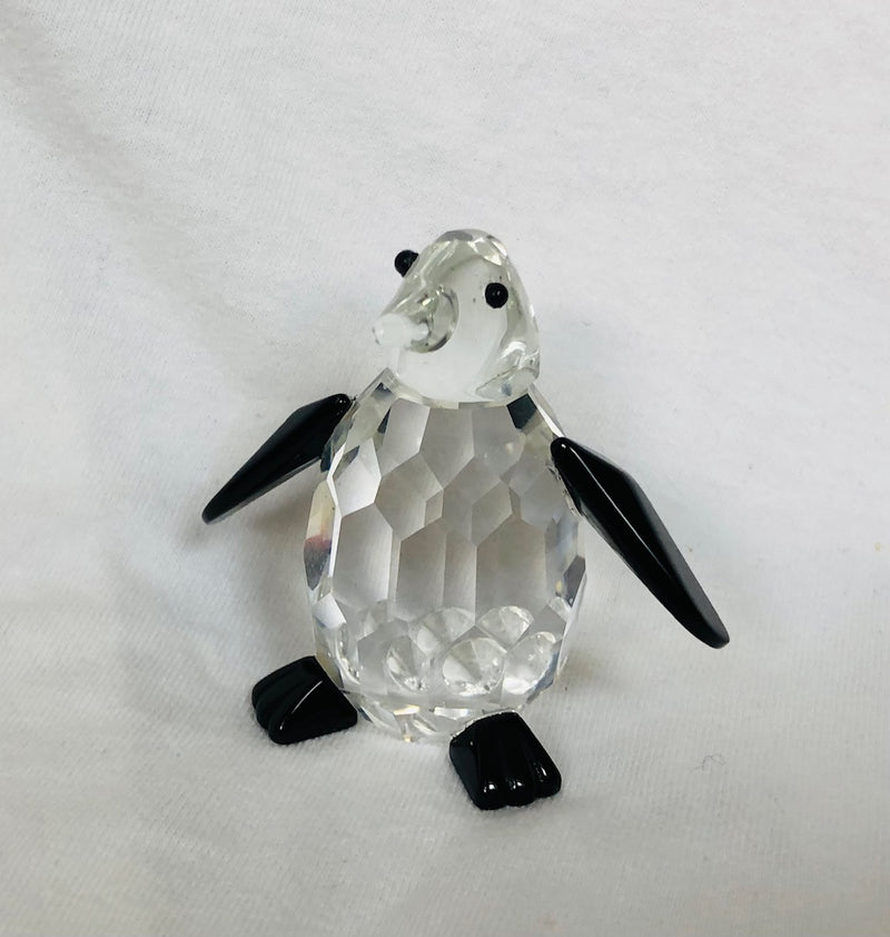 Solid Crystal Penguin Figurine (2 1/2" Tall)