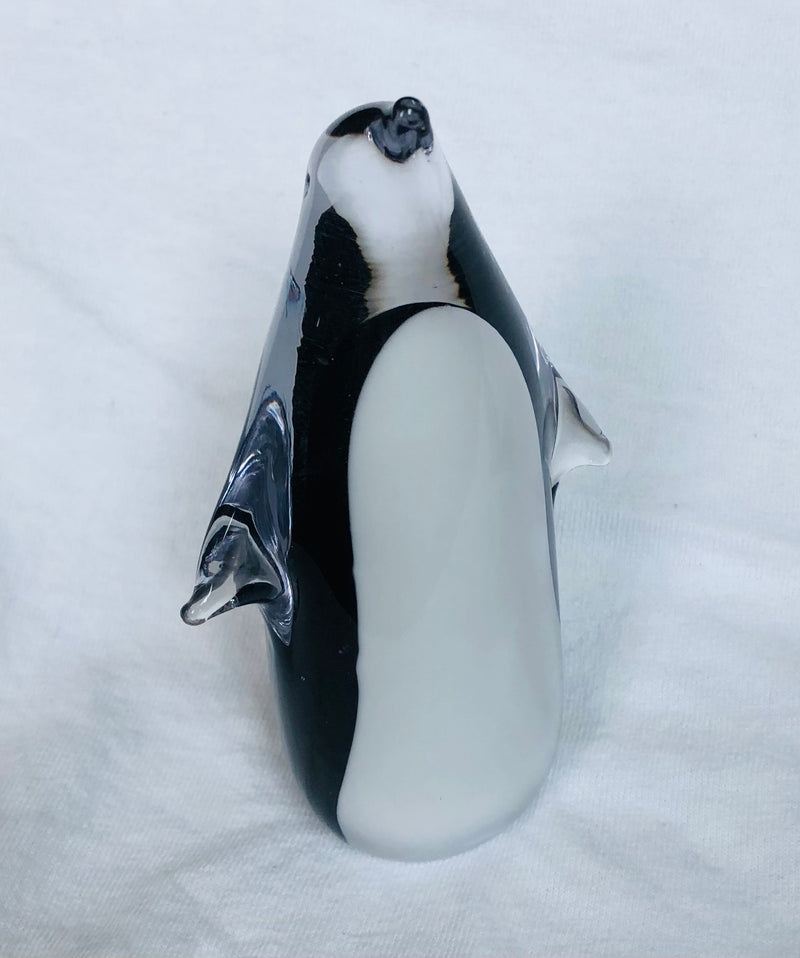 Solid Glass Art Penguin (4" Tall)
