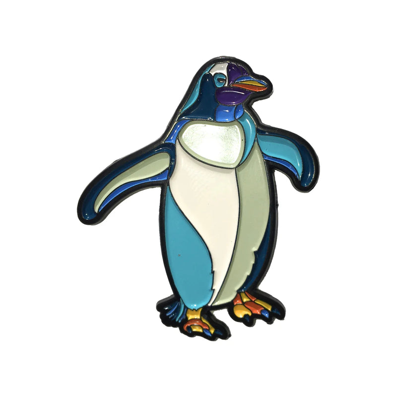 Gentoo Penguin Stylized Brooch (2" Tall)