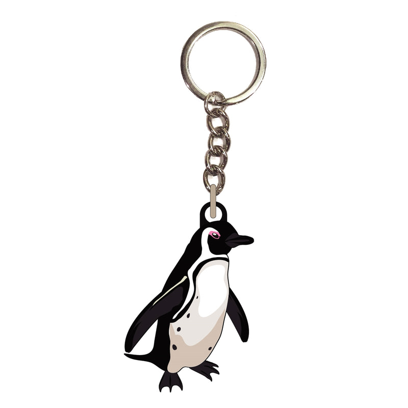 African Penguin Embossed Key Chain (2 1/2" long)