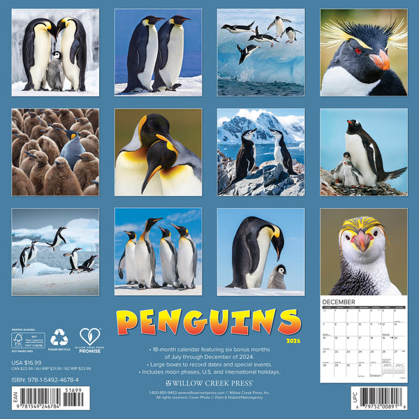 2025 Penguin Nature Calendar (opens to 12