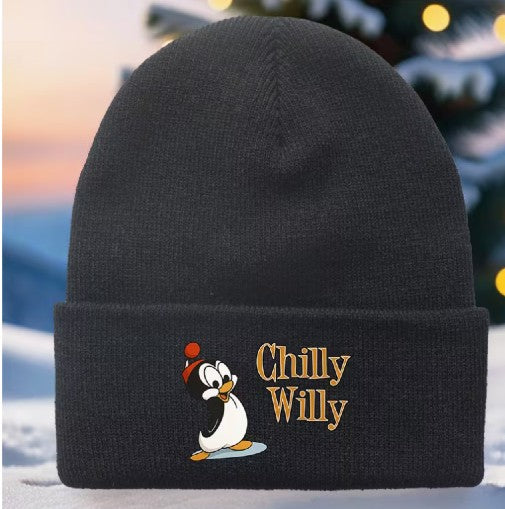 Chilly Willy Knit Beanie (Blue, Pink or Black)