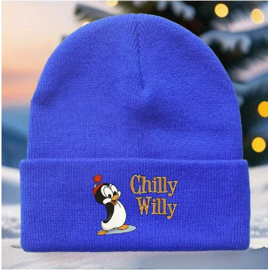 Chilly Willy Knit Beanie (Blue, Pink or Black)