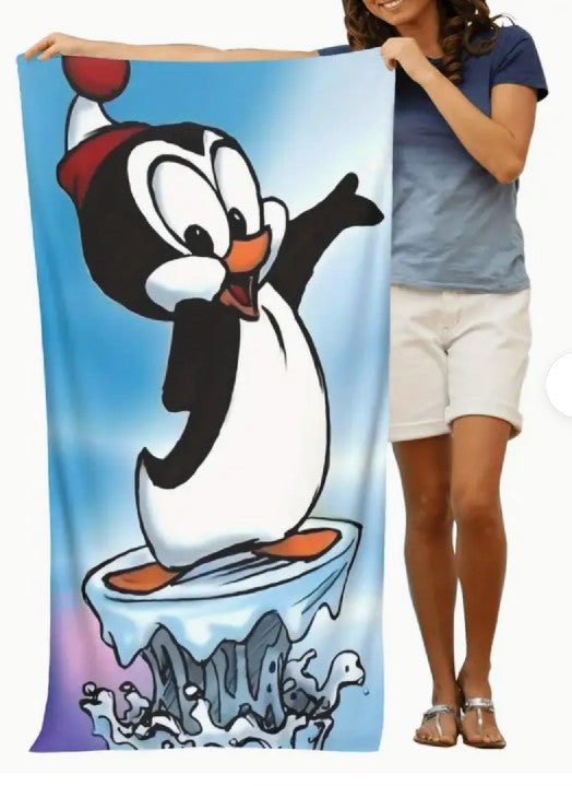 Chilly Willy Beach / Bath Towel (28" x 56")