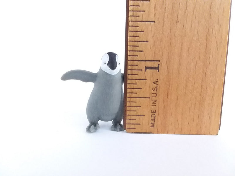 Emperor Penguin Chick Rubber Mini Figurine (1" tall)