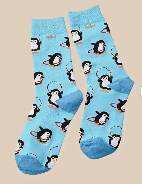 Playful Penguins Socks (Women&