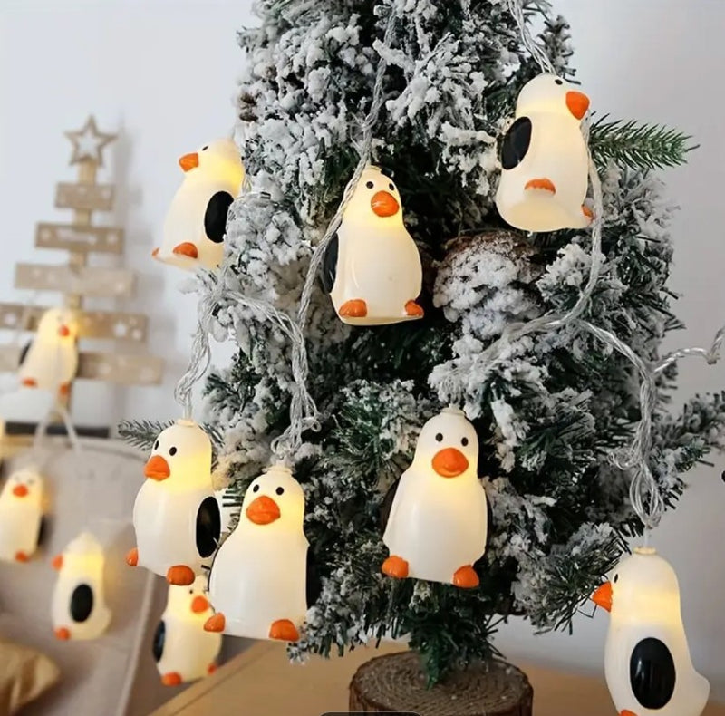 Penguin String Lights Set (Ten 2" Tall Penguins)