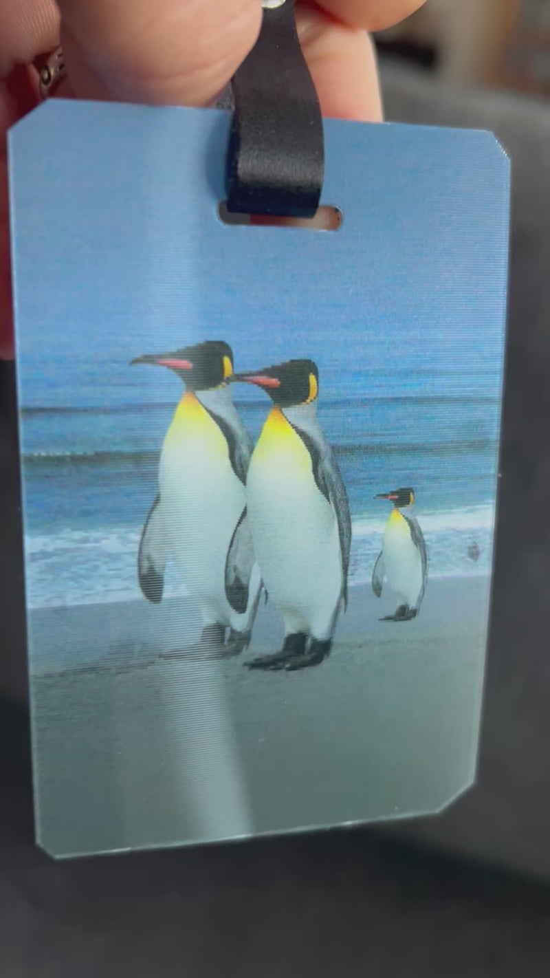 3-D Penguin Luggage Tag (2 1/2" x 3 1/2")