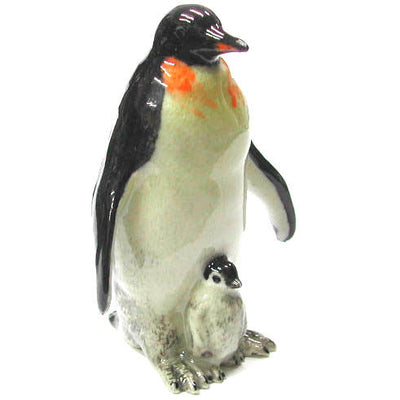 Emperor Penguin Ceramic Figurine Baby Chick Gift
