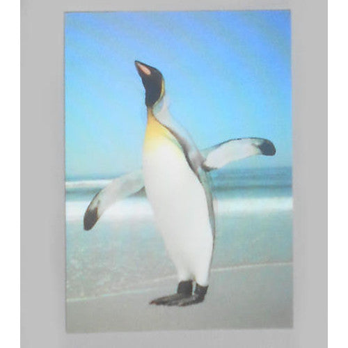 3-D Penguin Postcard