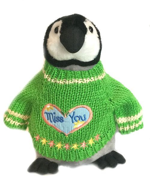 Miss You -  Penguin Plush (10" Tall)